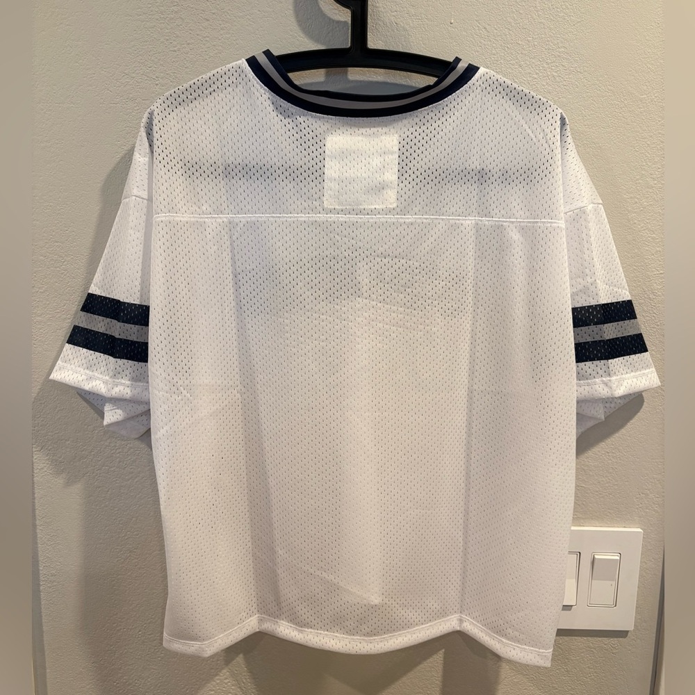 Lauren James Dallas Cowboys Women's Crop Top White Mesh Football Jersey Size XL - Picture 8 of 11